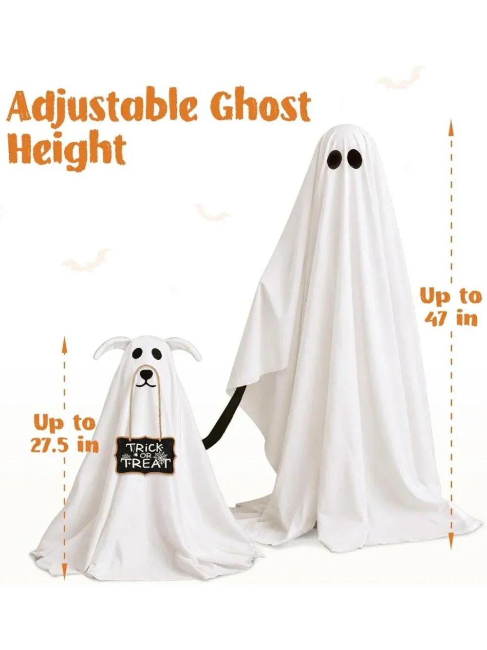 Spooky Ghost Dog Halloween Decor Set | Indoor & Outdoor Party Decorations with